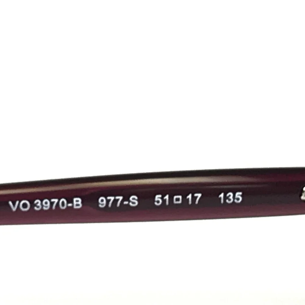 Vogue Eyeglasses Frames VO3970-B 977-S Violet Red Cat Eye Wire Rim 51-17-135